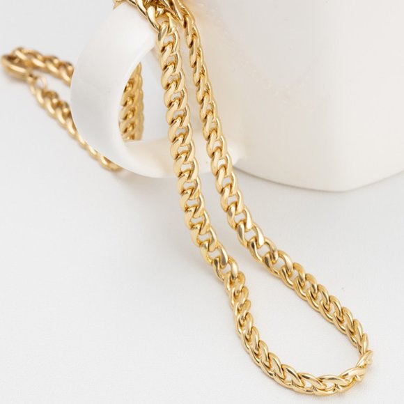 New! Miami Cuban Link Chain 18K Gold Plated - Picture 1 of 6